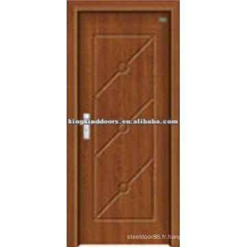 Porte en bois intérieure avec PVC couvert porte MDF JKD-8013 pour la conception de porte en PVC de marque supérieure de Chine